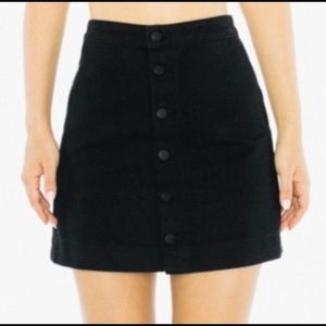 American Apparel Denim Button Up Skirt